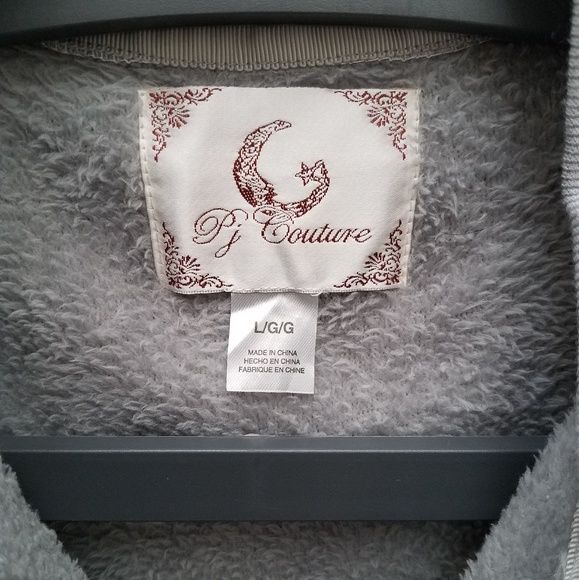NWOT PJ Couture Grey Fleece Pullover Sweater - Picture 3 of 4